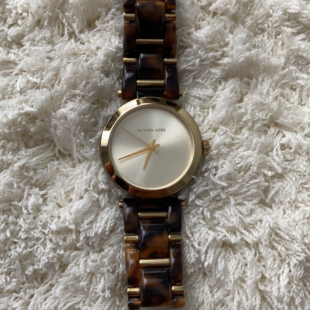 Michael Kors tortoise shell watch
